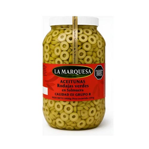 Aceitunas Verdes Rodajas N1 4Kg La Marquesa